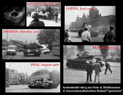 Tag der Deutschen Einheit in Dresden: Panzer und Bürgerproteste