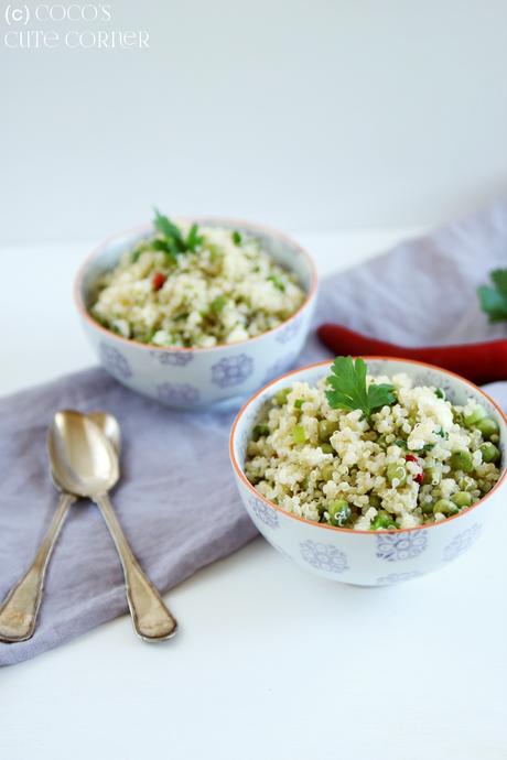 Quinoa Salat mit Erbsen und Feta - mal wieder ein Quinoa Rezept ;-)
