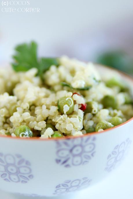Quinoa Salat mit Erbsen und Feta - mal wieder ein Quinoa Rezept ;-)