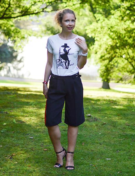 Outfit: Reserved Culottes, Kiss Bag from Skinnydip London and Paris Shirt