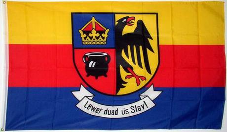 Bild von Fahne Nordfriesland Lewer duad üs Slav!-Fahne Fahne Nordfriesland Lewer duad üs Slav!-Nationalflagge, Flaggen und Fahnen kaufen, im Shop bestellen