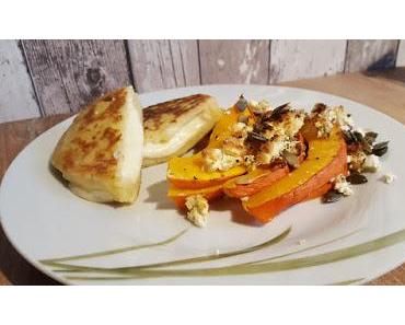 Kartoffel-Käse-Taschen mit überbackenem Kürbis