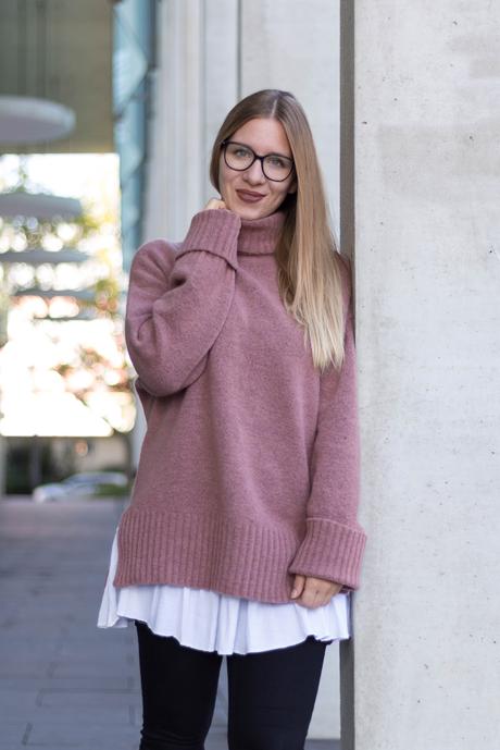 Pink Turtleneck Pullover