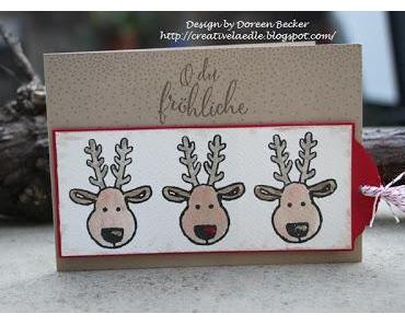Hallo Rentier, Weihnachtskarte die 2.