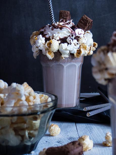 Popcorn-Brownie Milkshake {enthält Produktinformationen Degustabox}