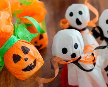 Halloween Süßigkeiten DIY – Geister & Kürbisse aus Lutschern