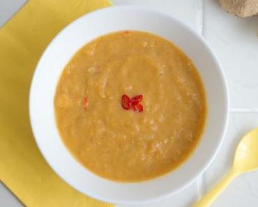 Scharfe Kürbissuppe mit Kokosmilch