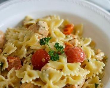 Farfalle mit Vodka und Lachs