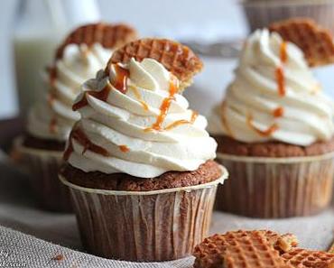 Krankheitsvertretung:  Stroopwafel Cupcakes von Moni, alias Süsse Zauberein