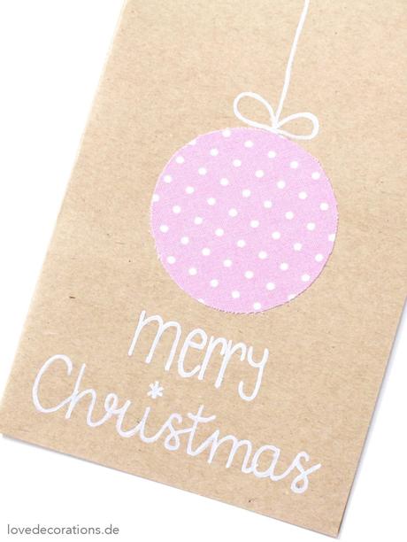 DIY Weihnachtskarte mit Stoff | DIY Christmas Card with Textile