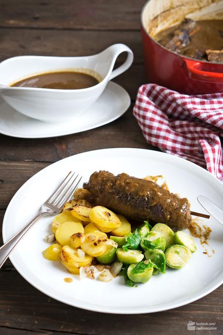 Rinder-Rouladen mit Kartoffeln & Rosenkohl | Madame Cuisine Rezept