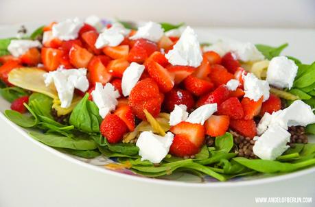 #foodinspo - Black Lentil Salad with fennel, strawberries and goat cheese