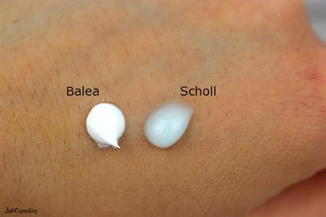 Scholl-Velvet-Smooth-Feuchtigkeitspflege-vs-Balea-Intensiv-Fuss-Creme