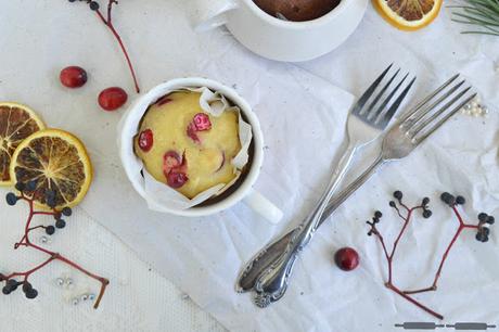 Cranberry Kuchen aus der Tasse / Cranberry Mug Cake #mugsunday