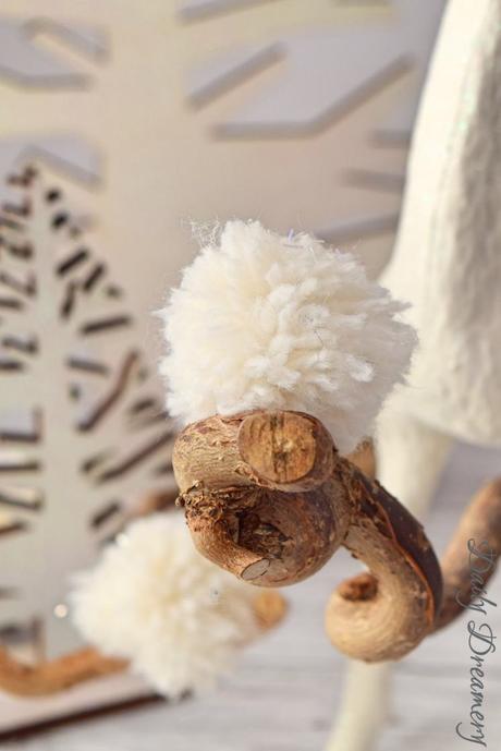 winterliche Schneebälle aus Wolle – Pomponsliebe