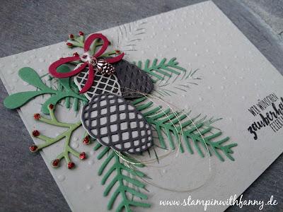 Weihnachtskarte - Tannen und Zapfen