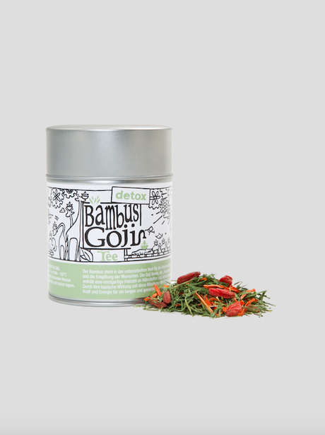 Bei uns gibt es auch Bitterstoffe im Tee von The liquid health Company, zum Beispiel Detox Bambus Goji Tee. 