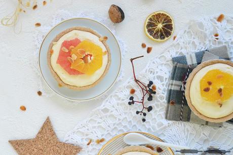 Vanillekipferl Tartelettes mit Orangenfüllung / Vanilla Crescent Tartlet with Orange Cream
