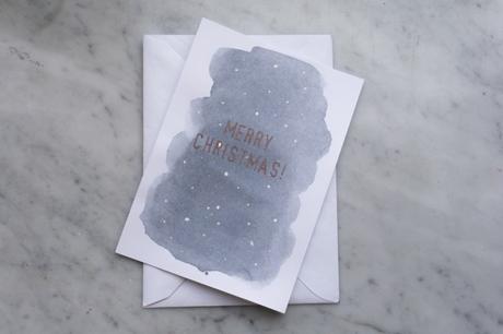 DIY Aquarell Schneeflocken Weihnachtskarten