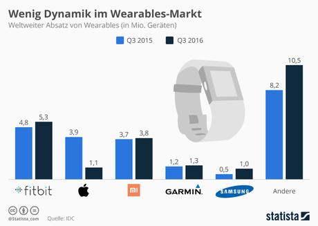 Infografik: Wenig Dynamik im Wearables-Markt | Statista