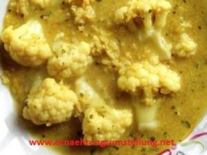 Blumenkohl-Currysuppe mit Reis