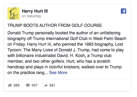 Rachsüchtig: Donald Trump warf Biografen von seinem Golfplatz