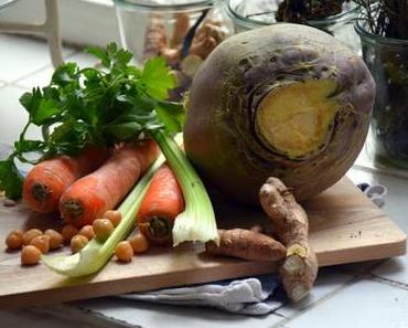 Steckrüben - Bowl mit Petersilienöl...