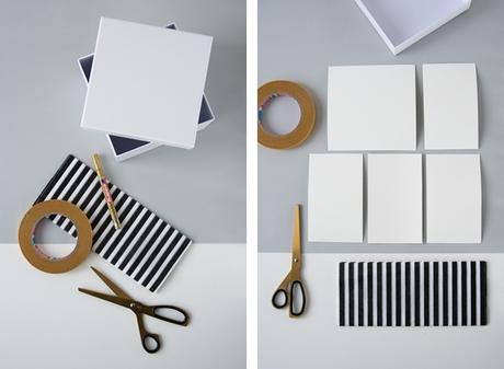 DIY: Schachteln mit Papier oder Stoff auskleiden