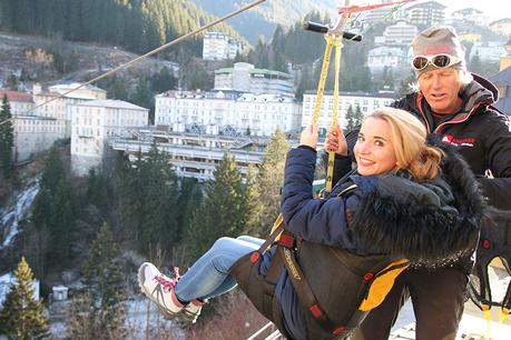Gasteiner Tal: Frühstücken hoch oben am Kreuzkogel und mit dem Flying Fox über Bad Gastein Gasteiner Tal: Frühstücken hoch oben am Kreuzkogel und mit dem Flying Fox über Bad Gastein