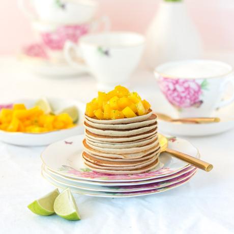 Pancakes mit Limetten-Mango