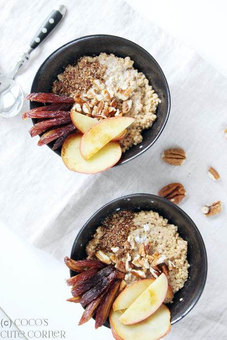 Quinoa Porridge mit Apfel und Zimt - ein warmer und gesunder Morgenbooster