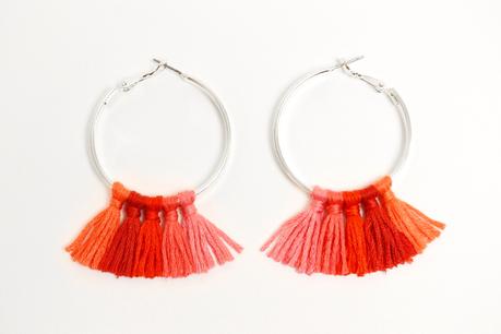 Quasten Ohrringe selber machen / Creolen mit Troddeln pimpen / DIY Tassel Hoop Earrings