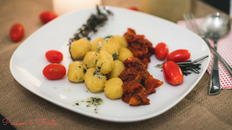 Kürbis Gnocchi mit Tomatensoße - glutenfrei