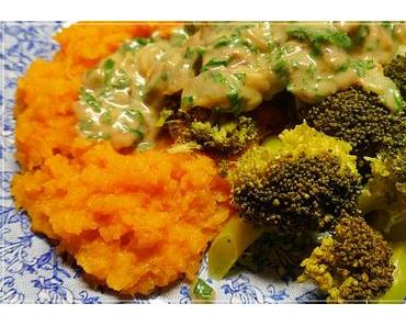 orangener Stampf & grünes gesundes