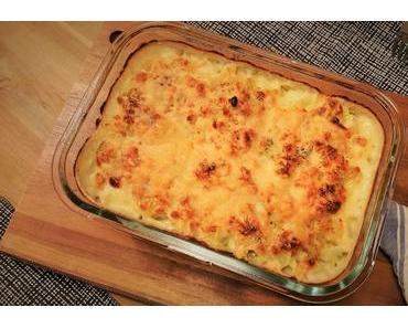 Überbackene Käse-Lauch-Makkaroni