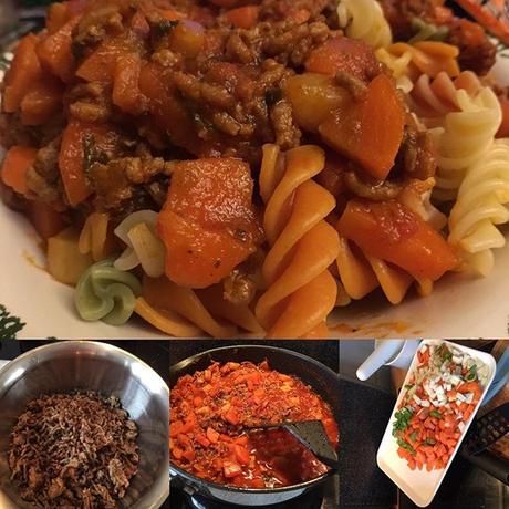 Bolognese & Pasta Tricolore  #foodporn - via Instagram