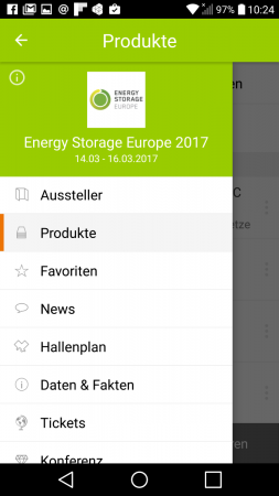 Screenshot Energy Storage Europe App