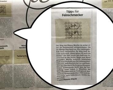 SÜDDEUTSCHE ZEITUNG – BIANCAS BLOG – „…einer der erfolgreichsten der Stadt“ - SZ vom 21.02.2017 - "Buchstabensalat" | Münchenteil - Thema des Tages: "Feinschmecker im Netz"