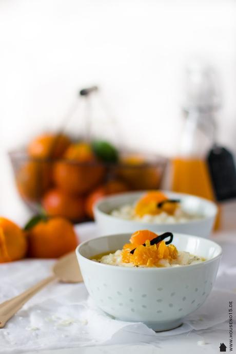Vanille-Milchreis mit Mandarinen-Likör