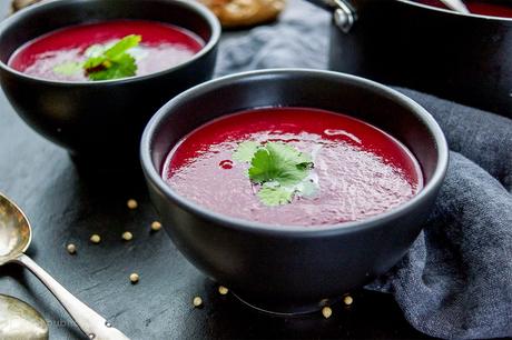 Rote Bete Suppe mit Orange und Ingwer