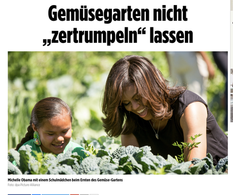 Print PDF # MICHELLE OBAMA: Sie will sich ihren Gemüsegar...