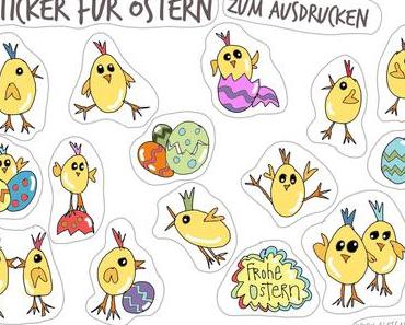 [freebie] süße Sticker zu Ostern für Geschenke, Filofax und Co.