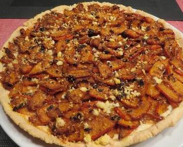 Kürbis-Quiche mit Ziegenfrischkäse