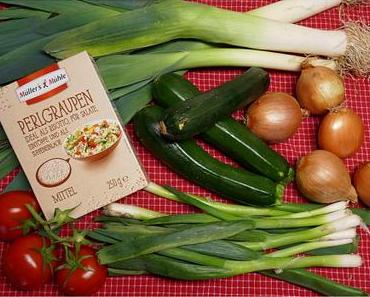 Graupen mit bunten BackofenGemüse