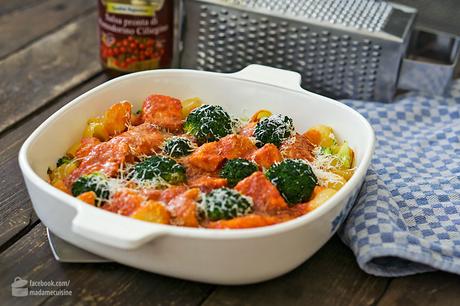 Nudeln mit Lachs und Brokkoli in Tomatensud | Madame Cuisine Rezept