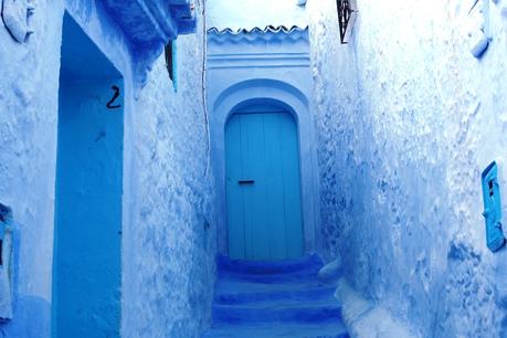 Blaue Wände, blaue Tür