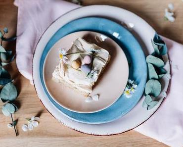 Mit Baiser ist alles besser – z.B. Mandelkuchen mit Rhabarber