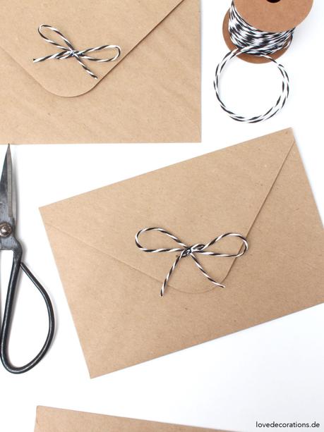 DIY Schleife am Briefumschlag | DIY Envelope Bow 