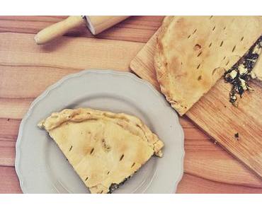 Pizza-Pie mit Spinat und Feta