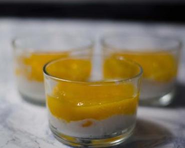 Kokos-Joghurt-Creme mit Mango